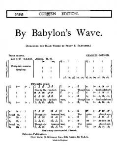 Gounod, C By Babylon's Wave Ttbb(Tonic)