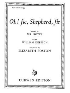 Defesch, W Oh! Fie, Shepherd, Fie Voice/Piano