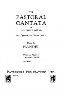 George Frideric Handel: The Pastoral Cantata Sa/Piano (Ed-diack)