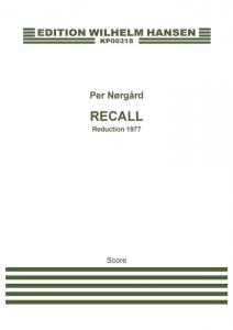 Per Nørgård: 'Recall' Concerto For Accordion And Orchestra (Score)