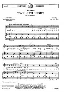 Copley, I Twelfth Night Unison/Piano