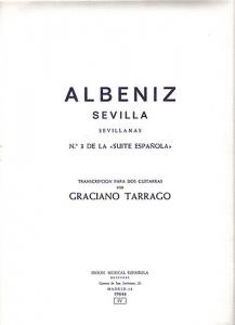 Albeniz Sevilla Sevillanas (tarrago) 2 Guitars