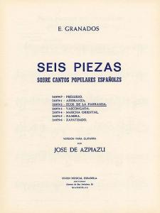 Granados Ecos De La Parranda No.2 (azpiazu) Seis Piezas