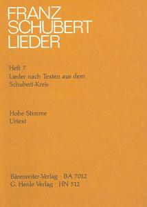 Franz Schubert: Lieder Nach Texten Aus Dem Schubert Kreis