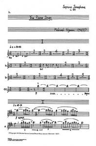 Michael Nyman: The Piano Sings (Parts) Soprano Saxophone And String Quartet