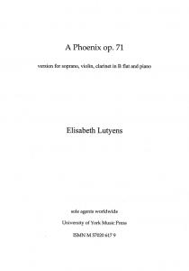 Elisabeth Lutyens: A Phoenix Op.71a (Score)