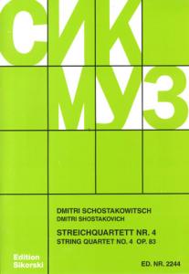 Shostakovitch,Dmitri: String Quartet Op 83/4 - Score + Parts