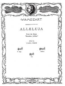 W.A. Mozart: Alleluia From Exsultate Jubilate (High Voice)