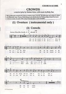 Betty Roe: Crowds (Chorus Score)