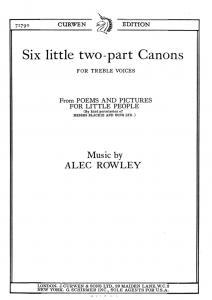 Rowley, A Six Little Two-part Canons 2pt/Piano