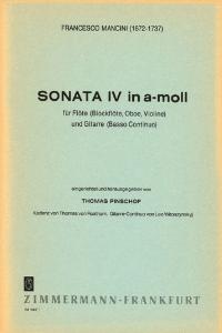 Mancini, F: Sonata Iv A Minor