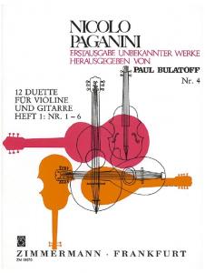 Nicolo Paganini: 12 Duette Fur Violine Und Gitarre, Heft 1: Nr. 1-6