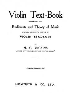 Wickins, M C The New Approach Violin Text Book