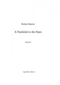 Robert Saxton: A Yardstick To The Stars (Score/Parts)