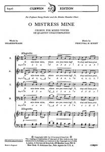 Kirby O Mistress Mine Satb