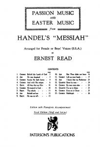 Handel, Gf Passion And Easter Music From Messiah (Read) Ssa