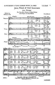 W.A. Mozart: Ave Verum Corpus (SATB)