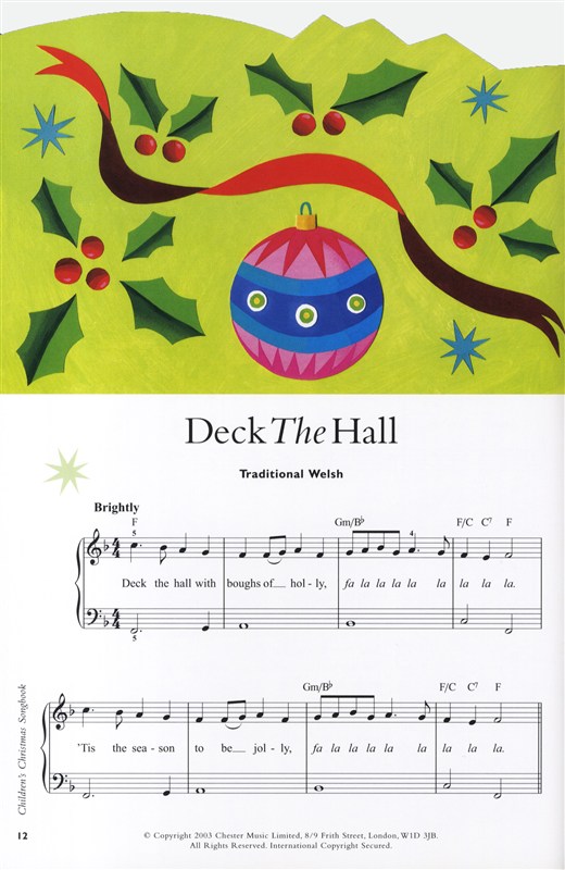 Children's Christmas Songbook In Colour + Yule Log DVD