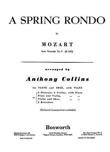 W.A. Mozart: Spring Rondo (Flute/Oboe/Piano)