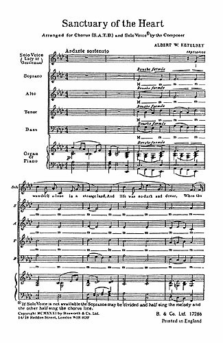 Albert William Ketelbey: Sanctuary Of The Heart (SATB)