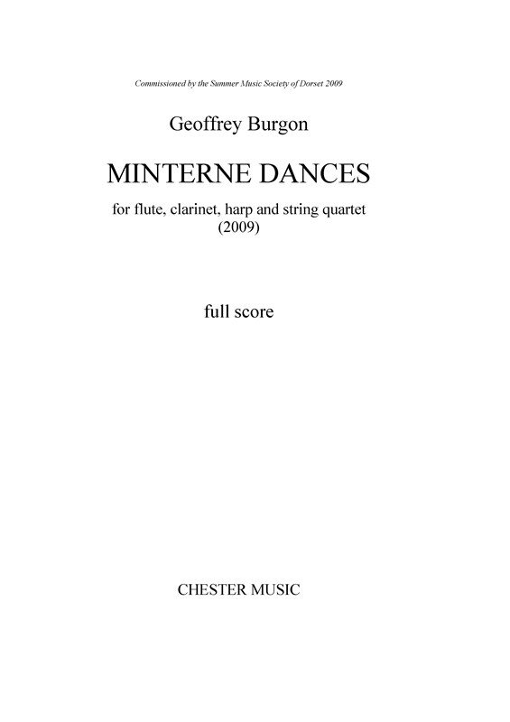 Geoffrey Burgon: Minterne Dances (Score/Parts)