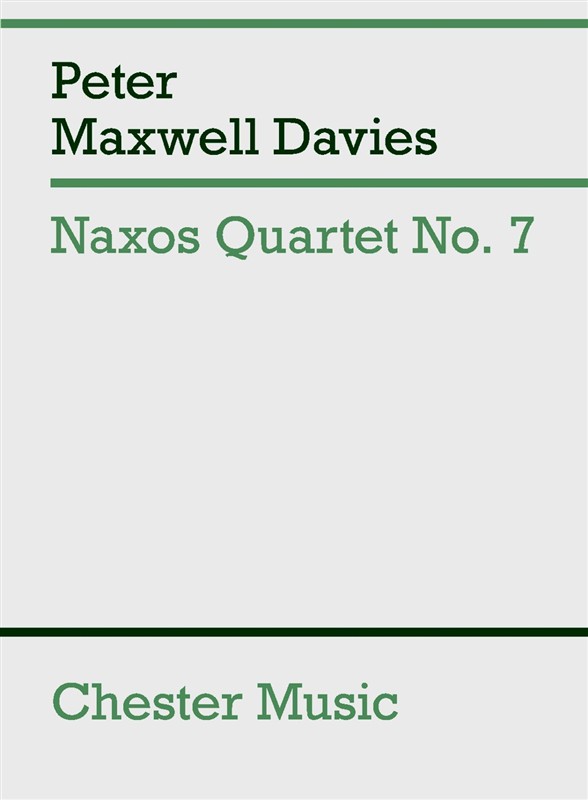 Peter Maxwell Davies: Naxos Quartet No.7 (Score)