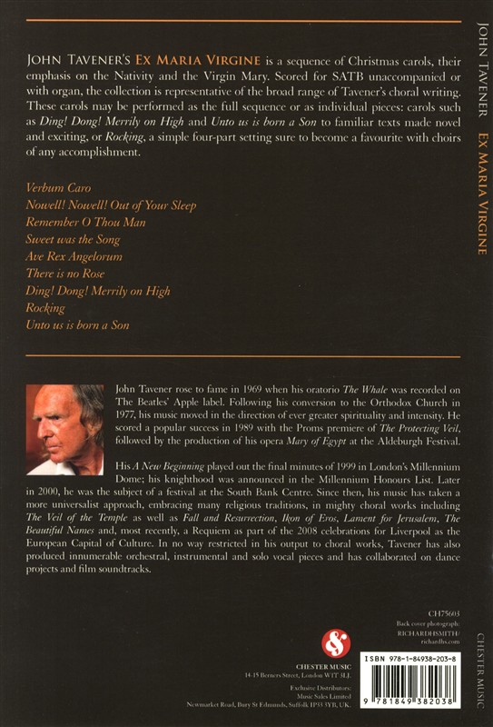 John Tavener: Ex Maria Virgine - CD Edition