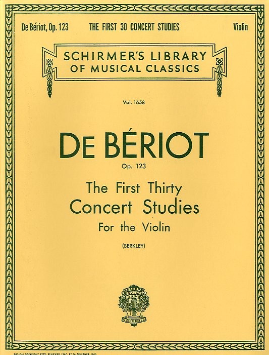 Charles-Auguste De Beriot: First Thirty Concert Studies For Solo Violin