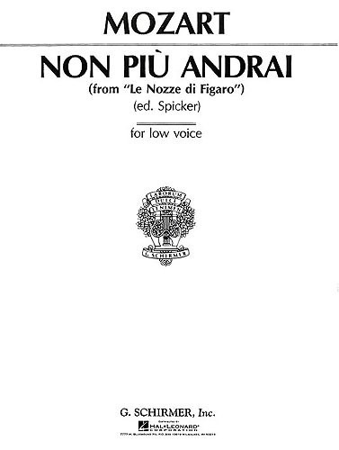 W.A. Mozart: Non Piu Andrai (Le Nozze Di Figaro)