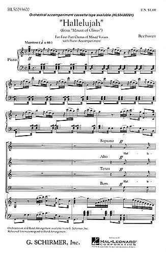 Beethoven: Hallelujah (Mount Of Olives) (SATB)