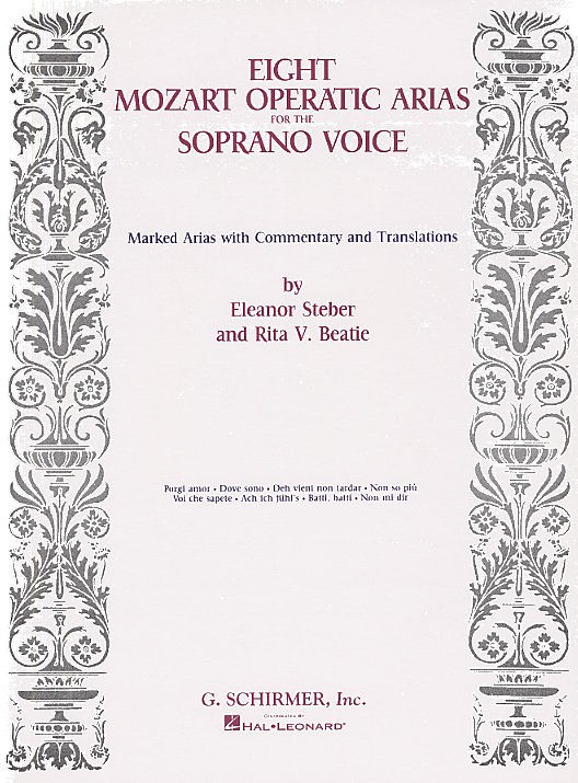 Eight Mozart Operatic Arias For The Soprano Voice