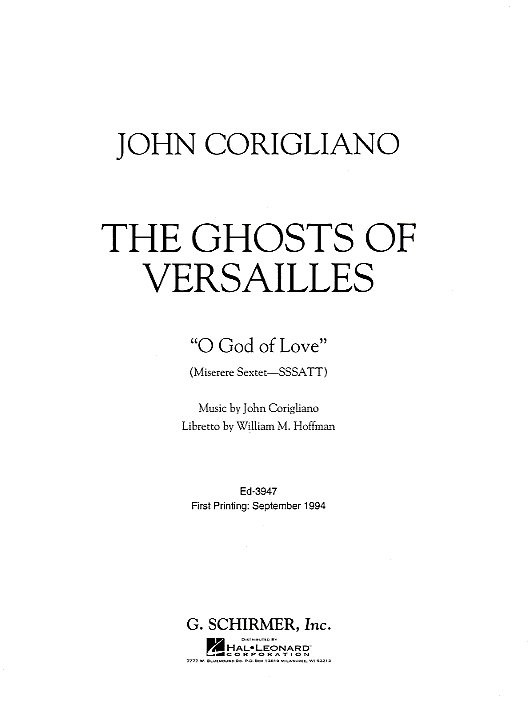 John Corigliano: O God Of Love From 'The Ghosts Of Versailles'