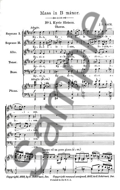 J. S. Bach: Mass In B Minor (Vocal Score)