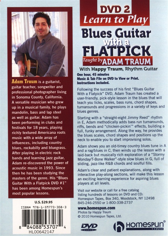 Adam Traum: Learn To Play Blues Guitar With A Flatpick - DVD 2