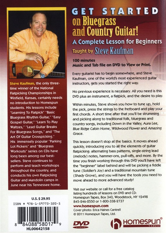 Steve Kaufman: Get Started On Bluegrass And Country Guitar!