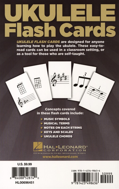 Ukulele Flash Cards: 99 Cards For Beginning Ukulele