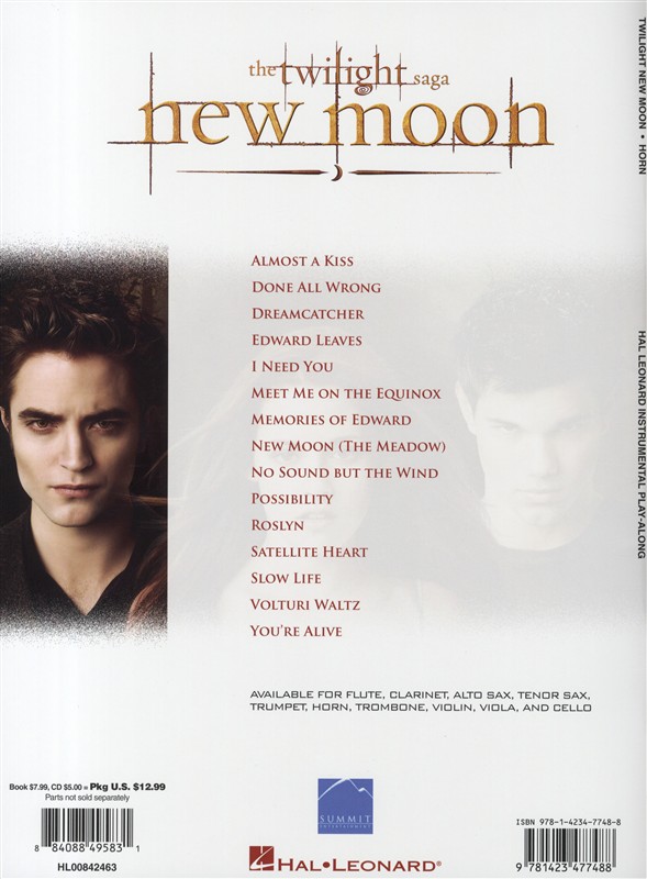 Hal Leonard Instrumental Play-Along: Twilight - New Moon (Horn)