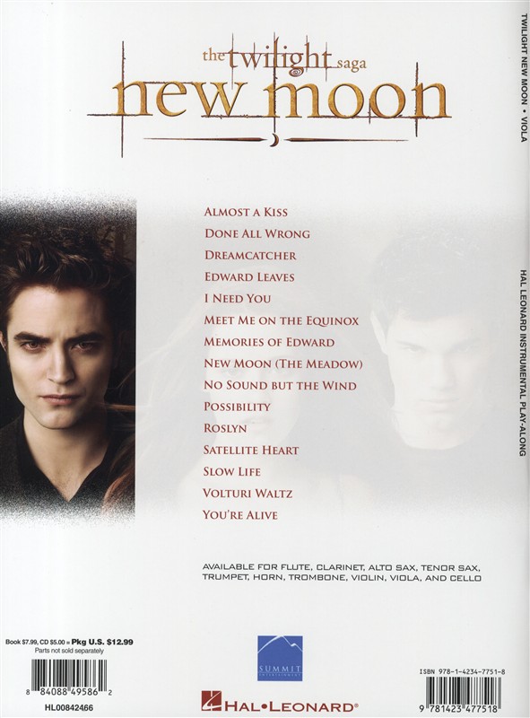 Hal Leonard Instrumental Play-Along: Twilight - New Moon (Viola)