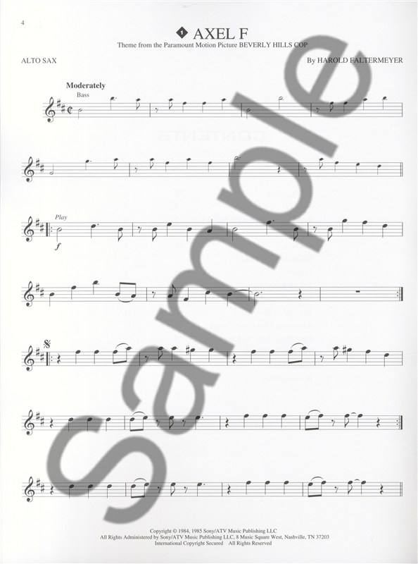 Alto Saxophone Play-Along: Great Themes