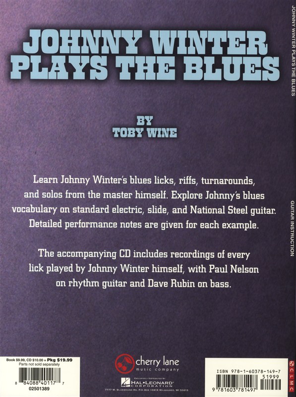 Toby Wine: Johnny Winter Plays The Blues