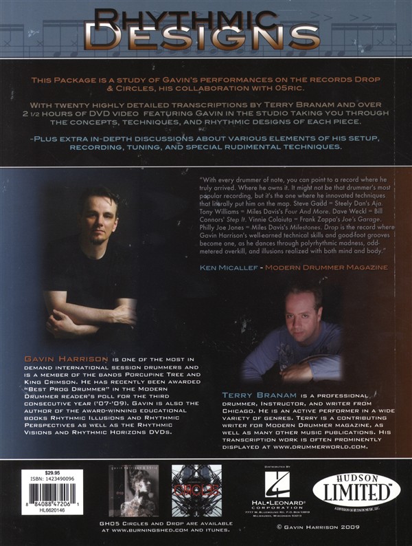 Gavin Harrison/Terry Branam: Rhythmic Designs - A Study Of Practical Creativity