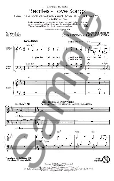 The Beatles: Love Songs (SATB)