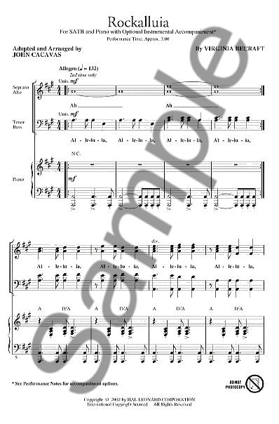 Virginia Becraft: Rockalluia SATB