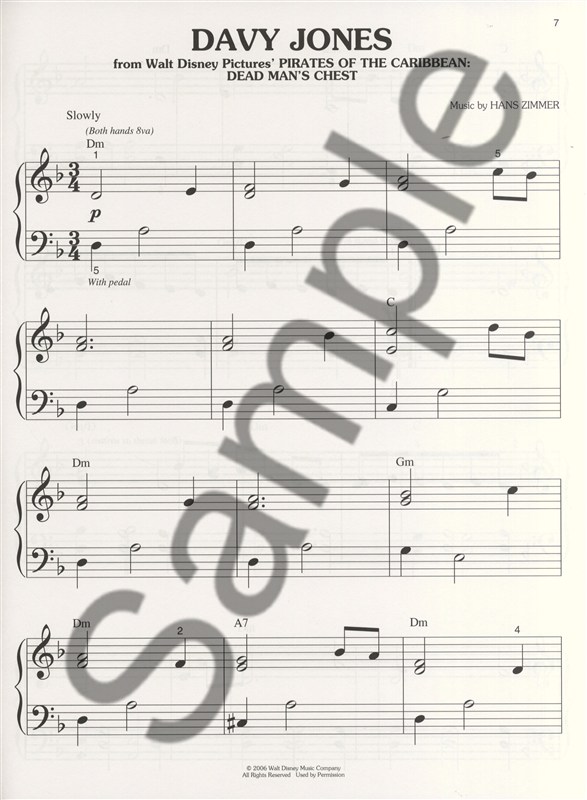 Pirates Of The Caribbean - Big Note Songbook