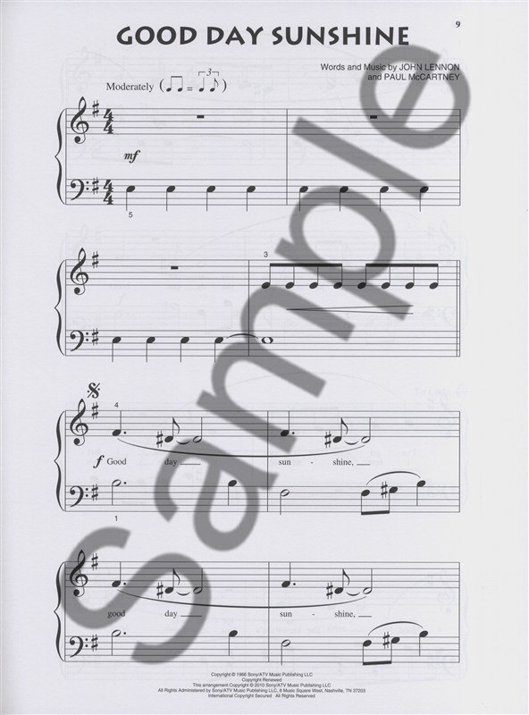 Songs Of The Beatles - Beginning Piano Solo