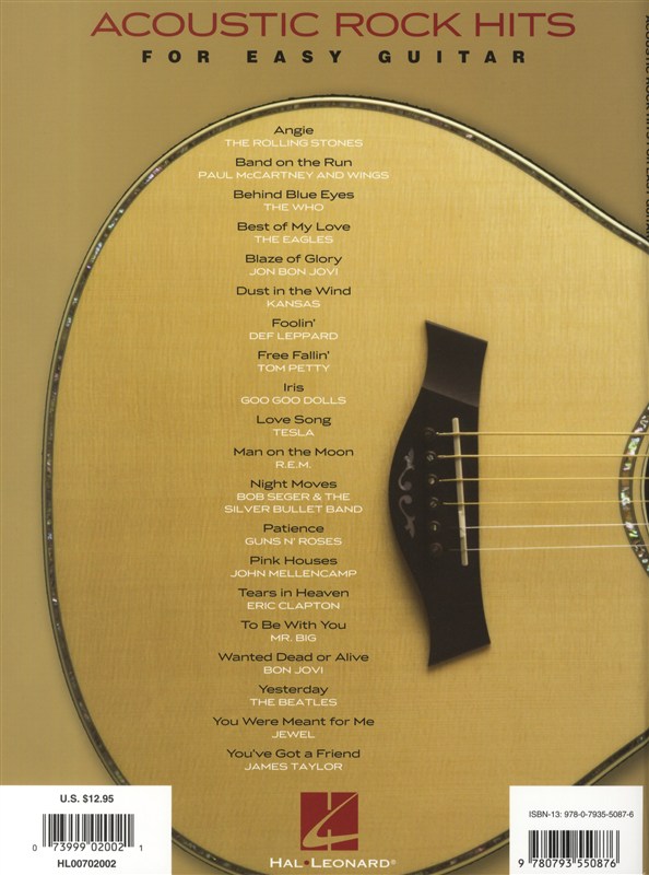 Acoustic Rock Hits For Easy Guitar - Second Edition