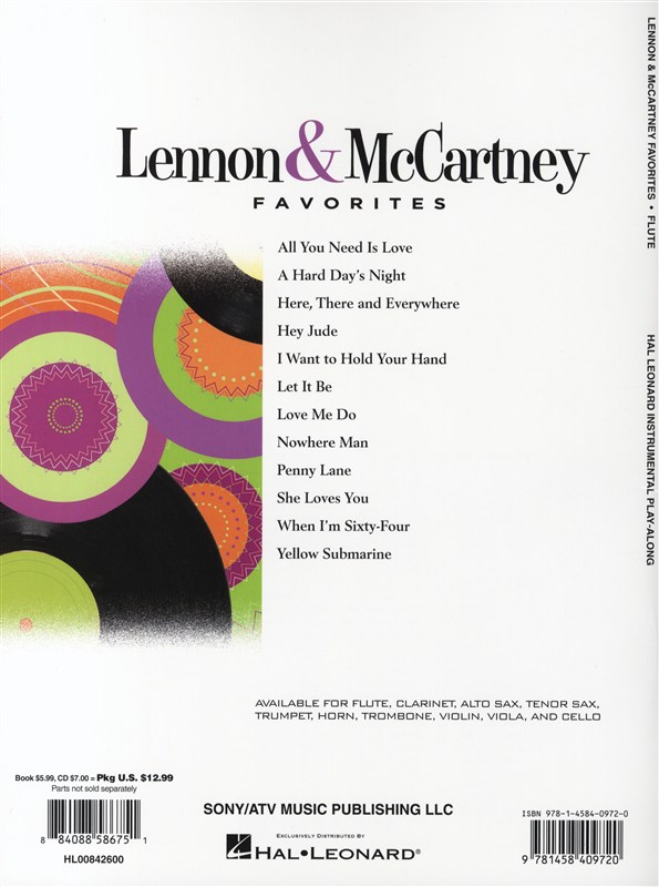 Flute Play-Along: Lennon & McCartney Favourites