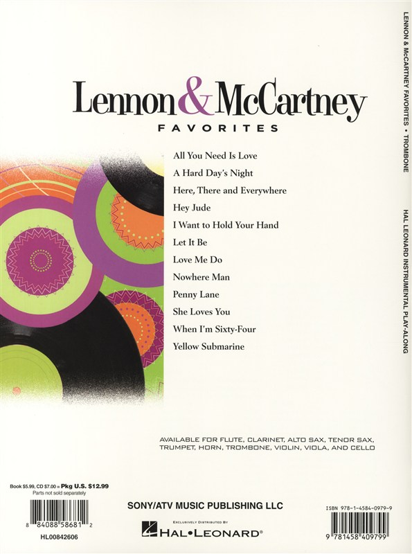 Trombone Play-Along: Lennon & McCartney Favourites