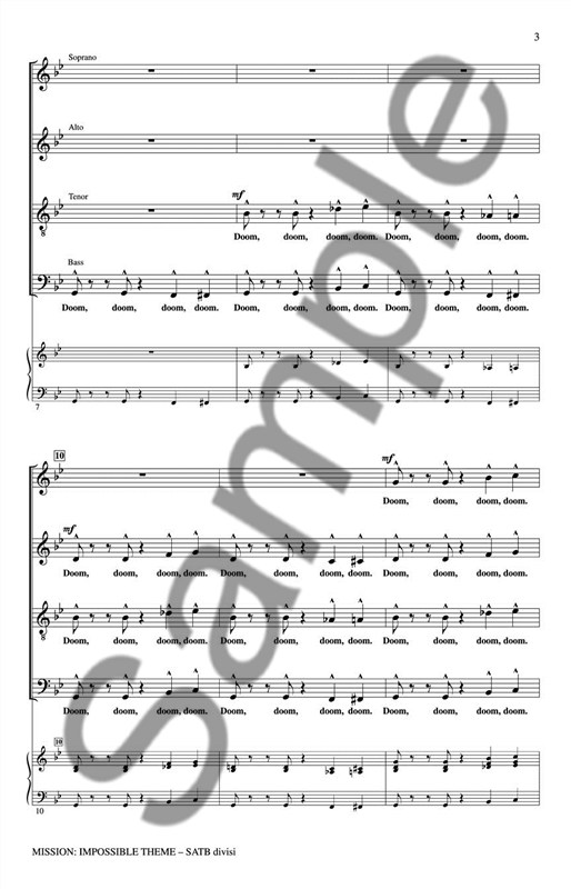 Lalo Schifrin: Mission Impossible Theme (SATB)