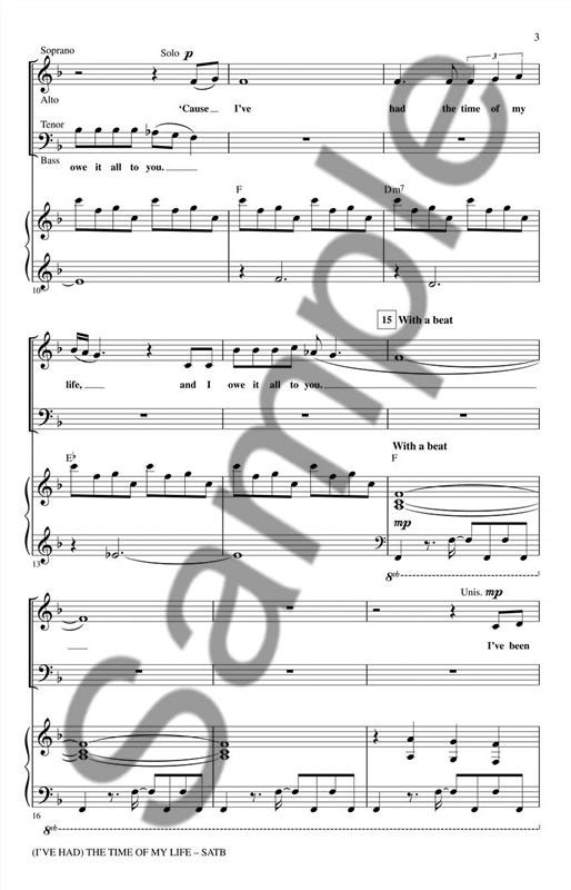 (I've Had) The Time of My Life (from Dirty Dancing) - SATB